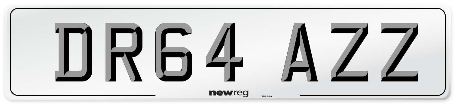 DR64 AZZ Number Plate from New Reg